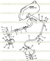 Гидравлический трубопровод (насос → гидравлический бак) Гидравлический трубопровод (насос → гидравлический бак)